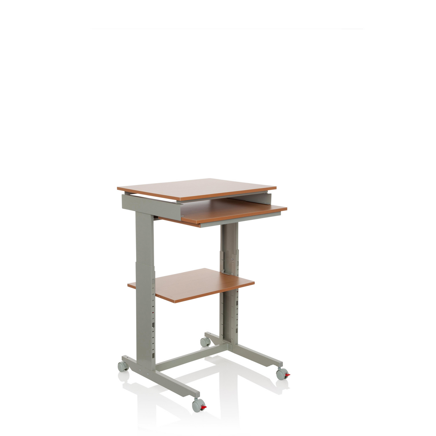 B-Ware Hjh Office Computertisch Schreibtisch Workstation Grau Buche Tisch Tischmöbel