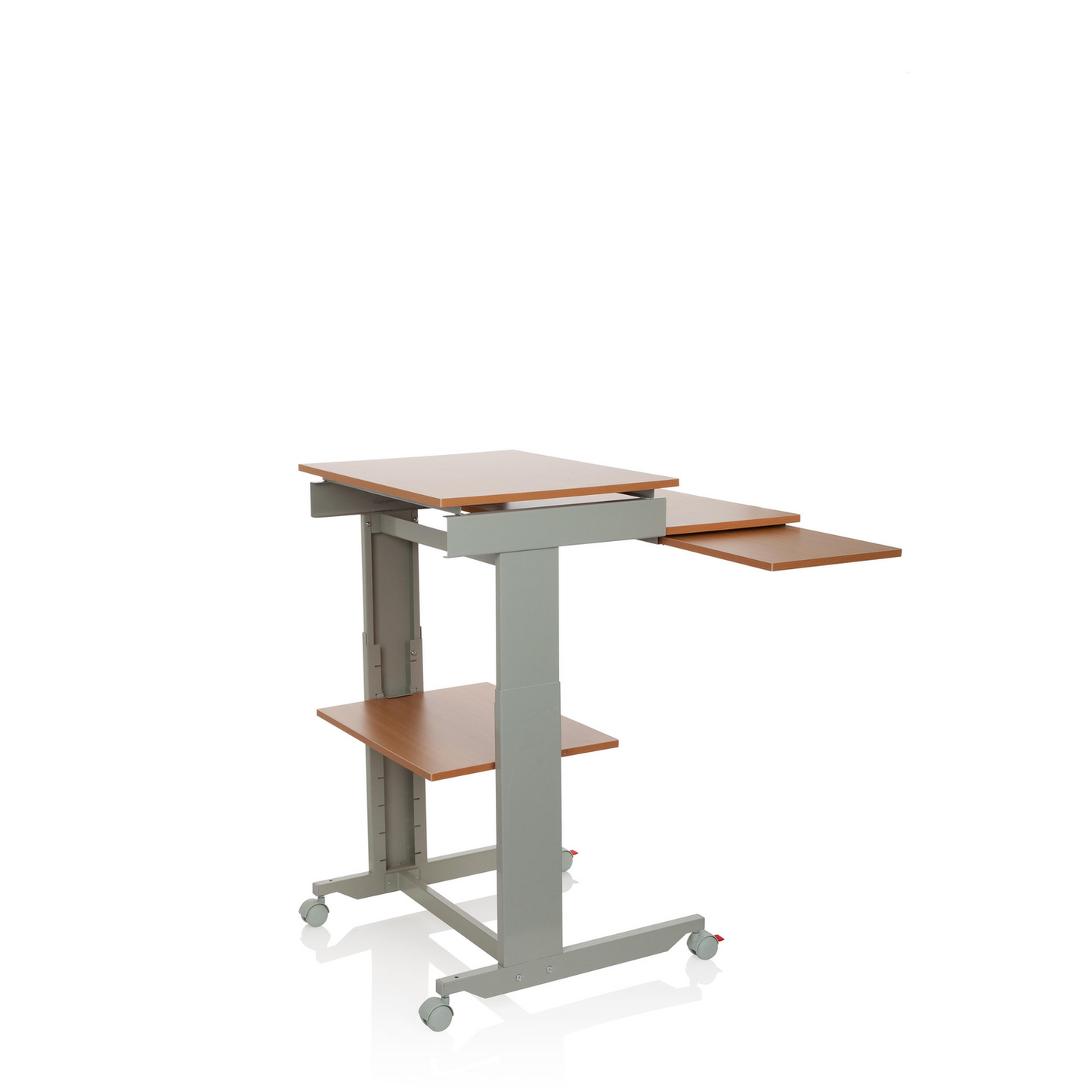 B-Ware Hjh Office Computertisch Schreibtisch Workstation Grau Buche Tisch Tischmöbel