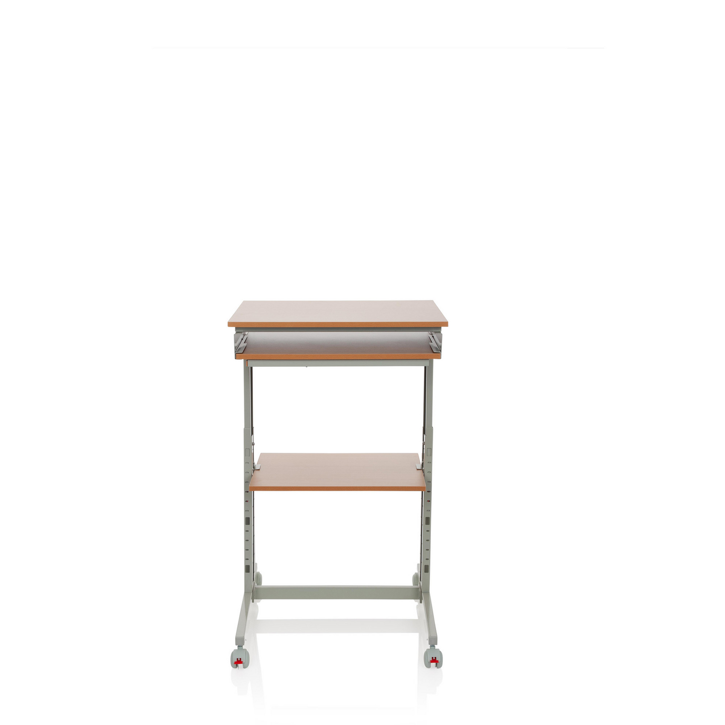 B-Ware Hjh Office Computertisch Schreibtisch Workstation Grau Buche Tisch Tischmöbel