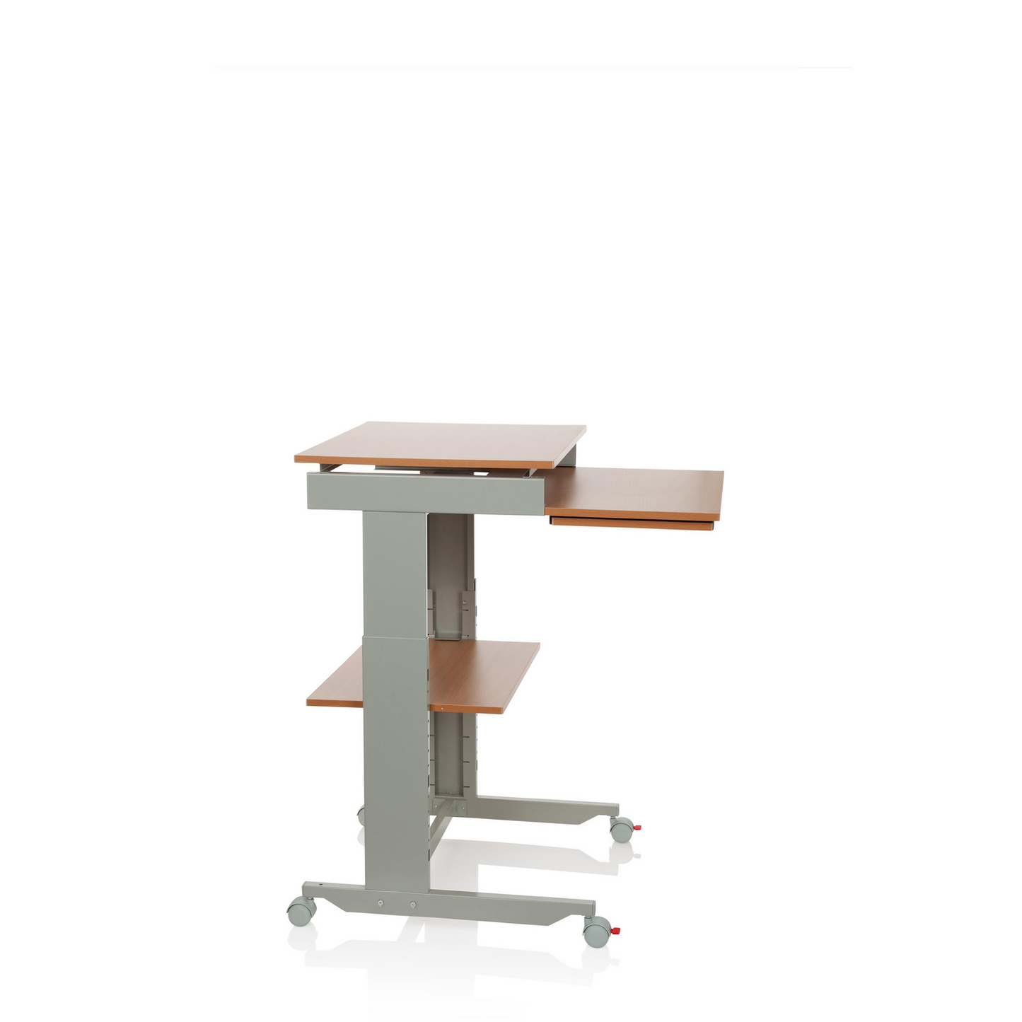 B-Ware Hjh Office Computertisch Schreibtisch Workstation Grau Buche Tisch Tischmöbel