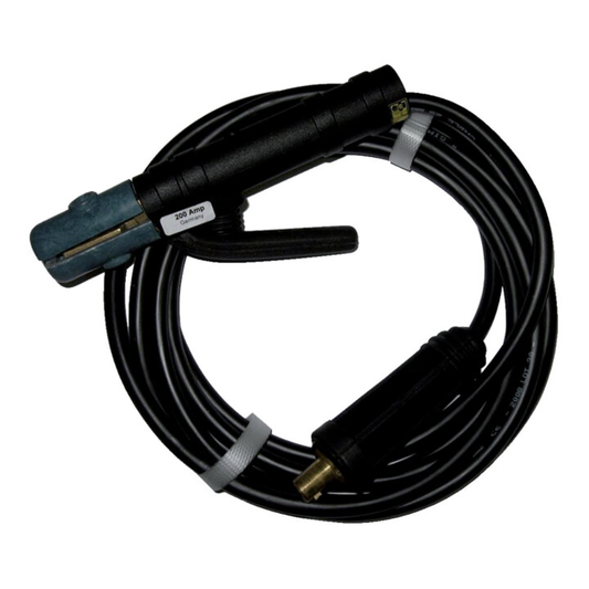 Conzelmann gúmmísuðukapalsett af B-gráðu, rafskautshaldari, kapall 5m 200 A 10 25qmm