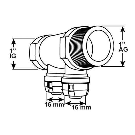 Cornat Steck-Verteiler komplett (16mm)