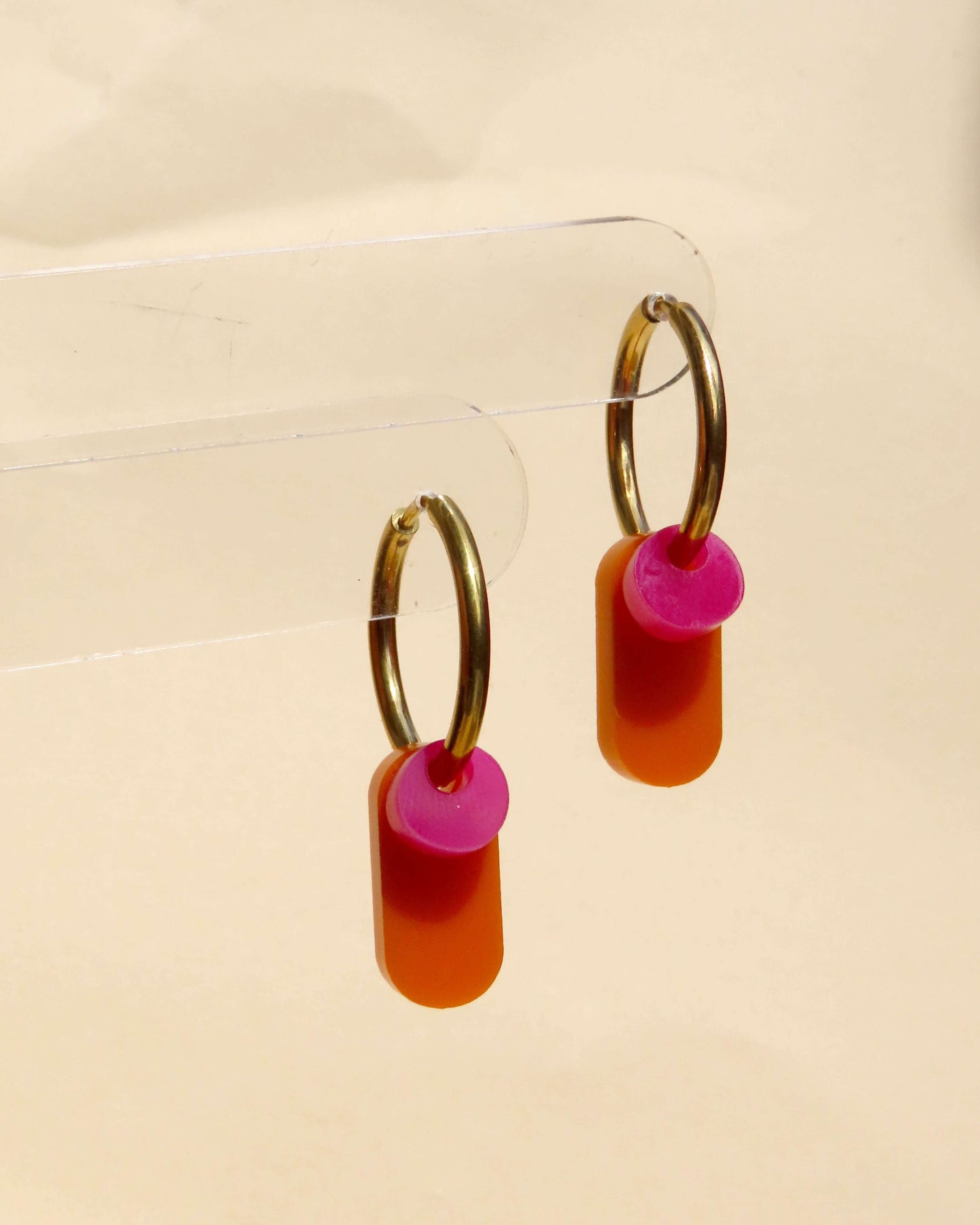 Dopamine Colors Creolen in orange/pink