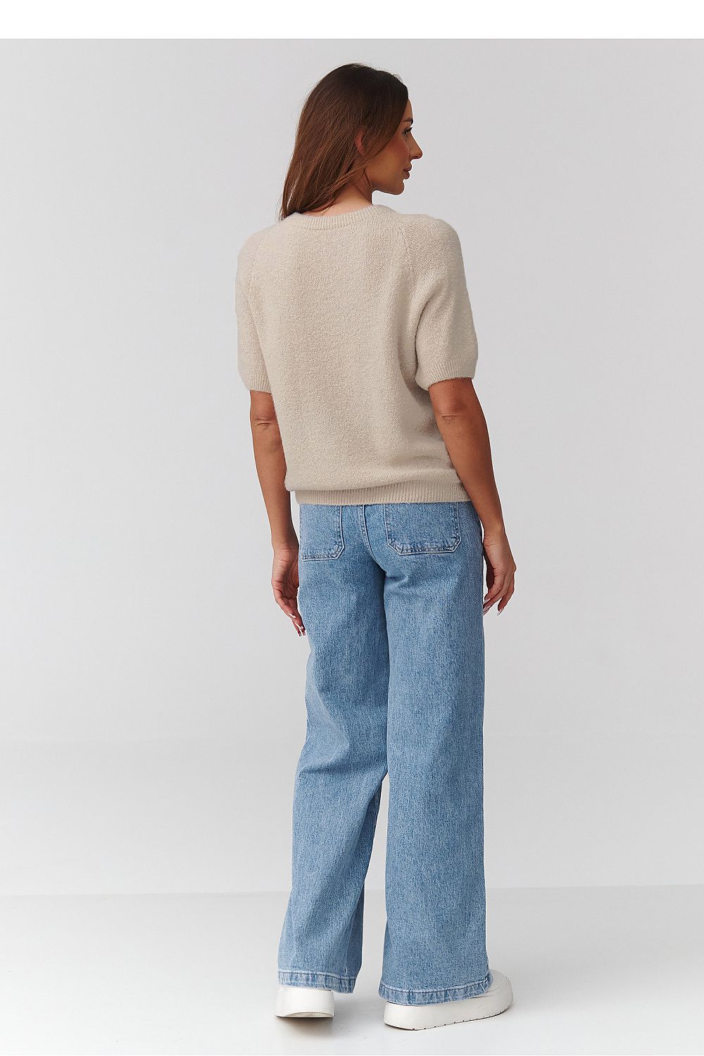  Kurzarm Pullover model 224081 Makadamia 