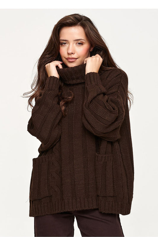  Rollkragenpullover model 232516 Makadamia 