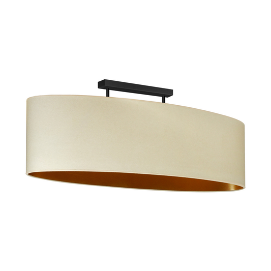 B-flokks Envostar loftlampi Idun ljós beige 80cm náttúrulegt efni vegan loftljós kastari