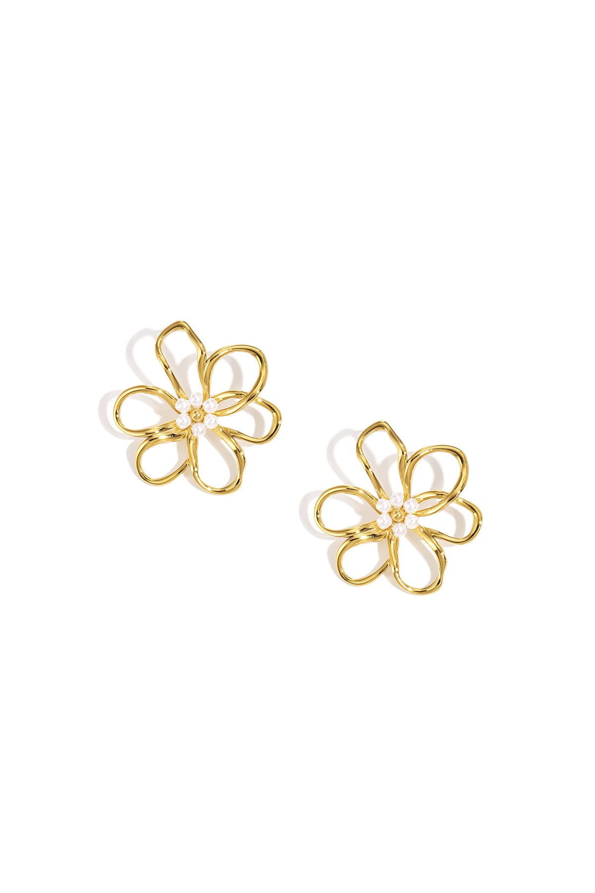 Edelstahl Ohrstecker Blume Casual Daily Simple Serie Damenschmuck