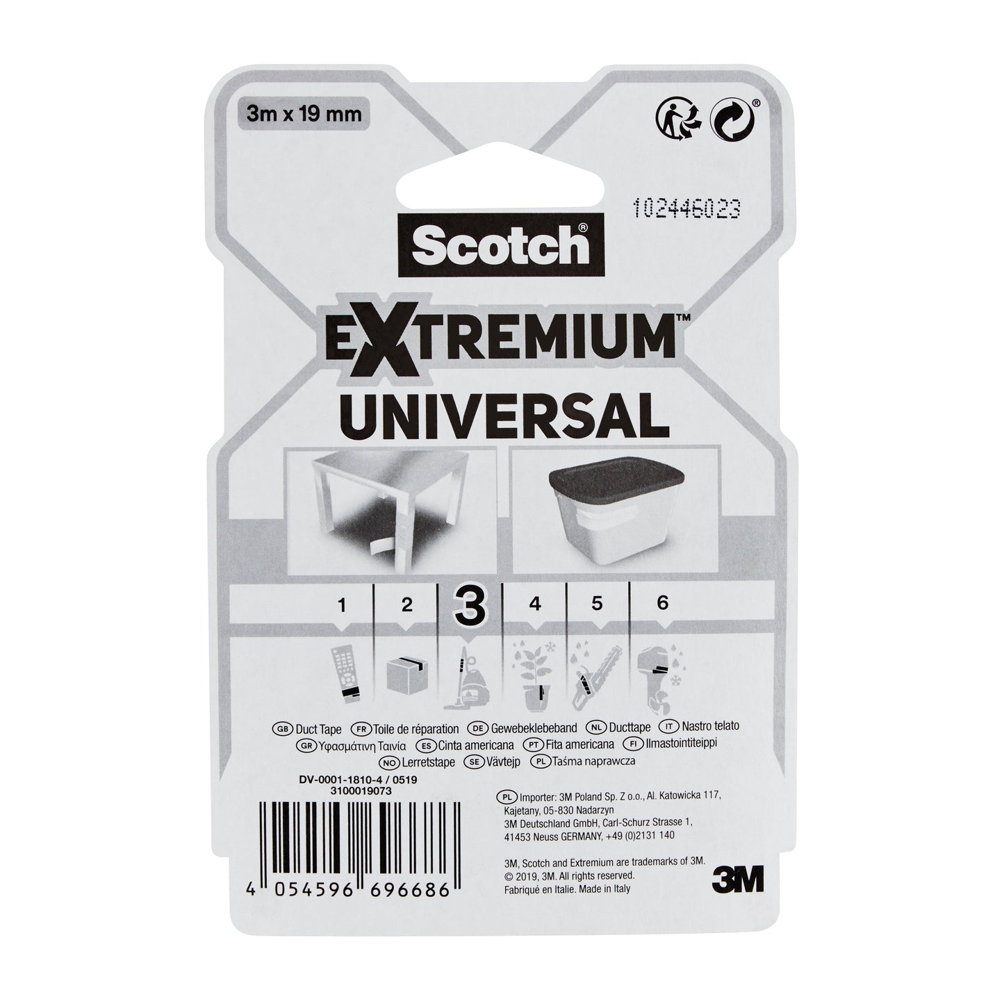 Scotch® Extremium™ Universal Klebeband, 3 m x 19 mm