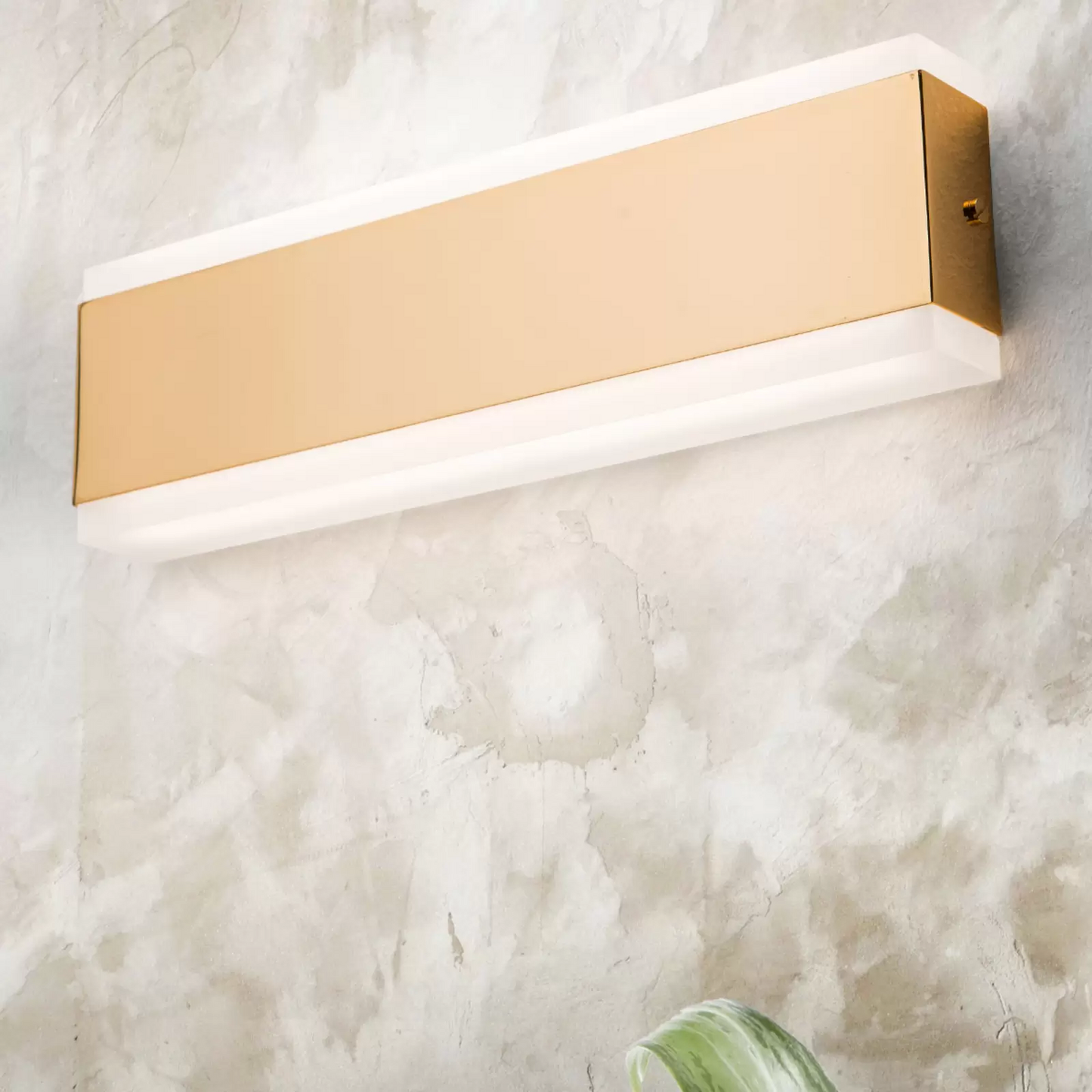 Garik LED vegglampi í B-flokki með gulllituðu húsi, veggljós, lampi, ljós, LED