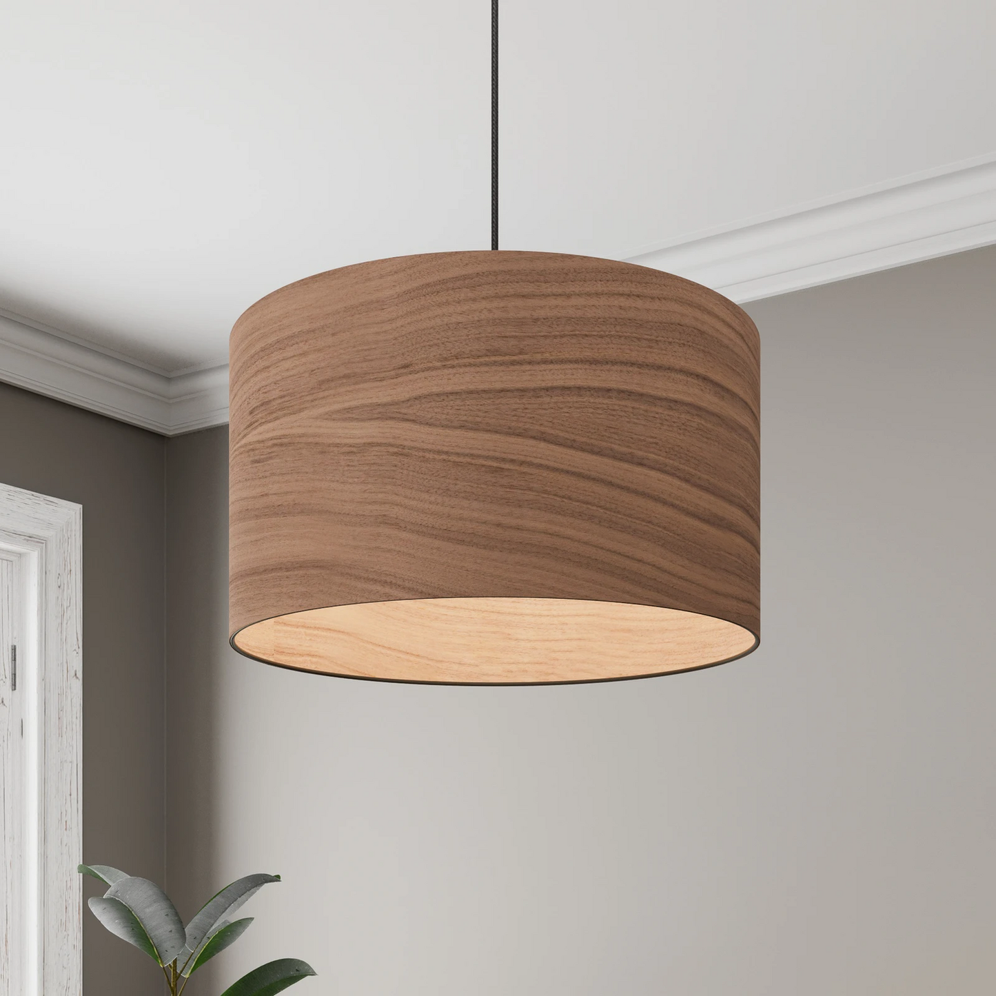 B-flokks Envostar Veneer hengilampi, loftlampi, ljósastæði, valhnetu