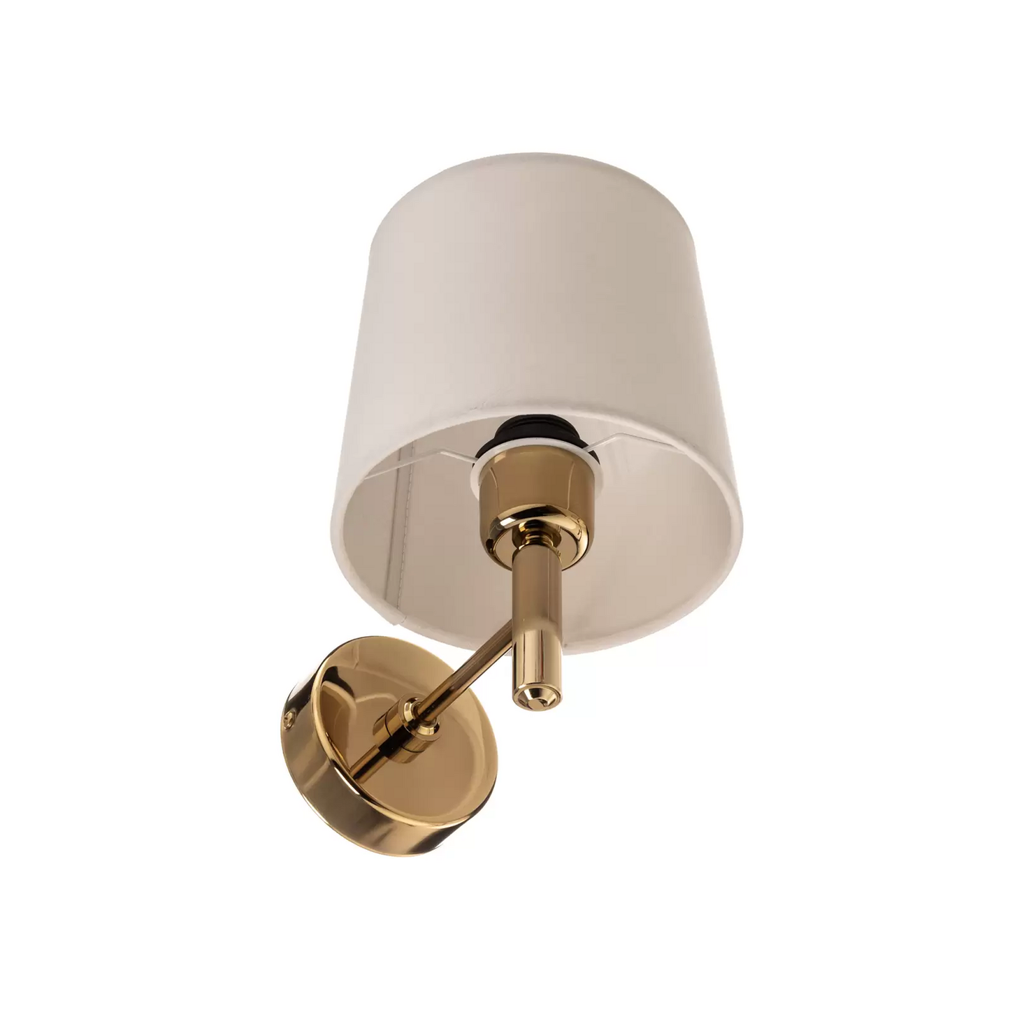 B-Ware Euluna Wandleuchte Polo Wandlampe Leuchte Lampe Plus Textilschirm Messing Creme