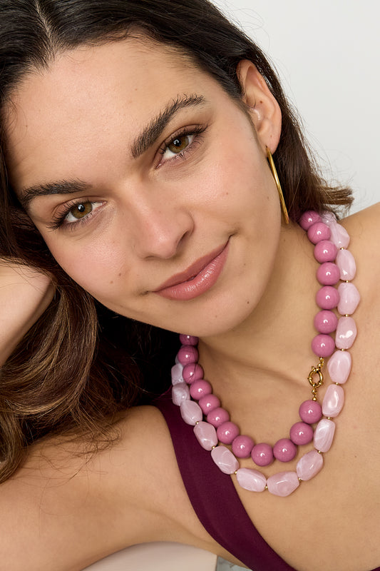 Acrylperlen-Halsketten, schlichte und lässige Alltags-Serie, Damenschmuck