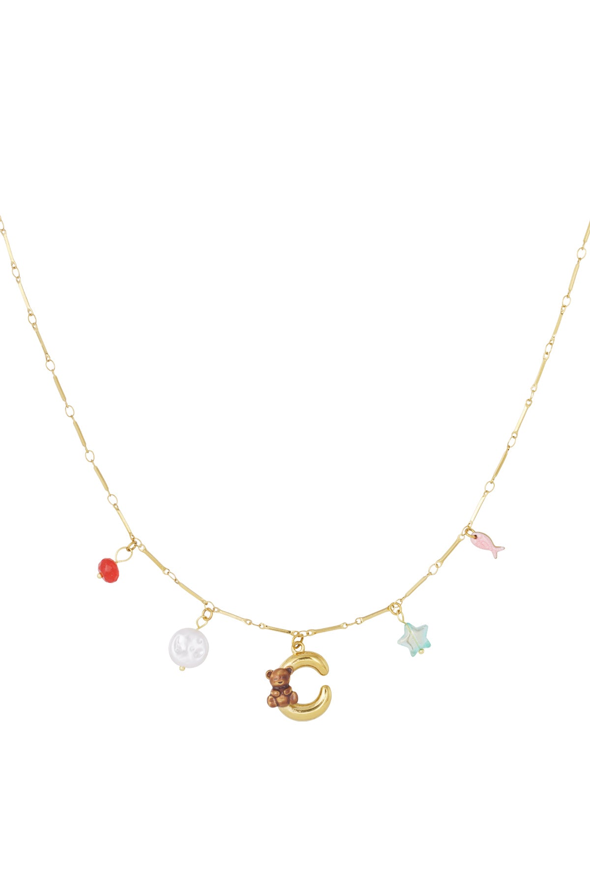 Happy Initials Halskette mit Charms