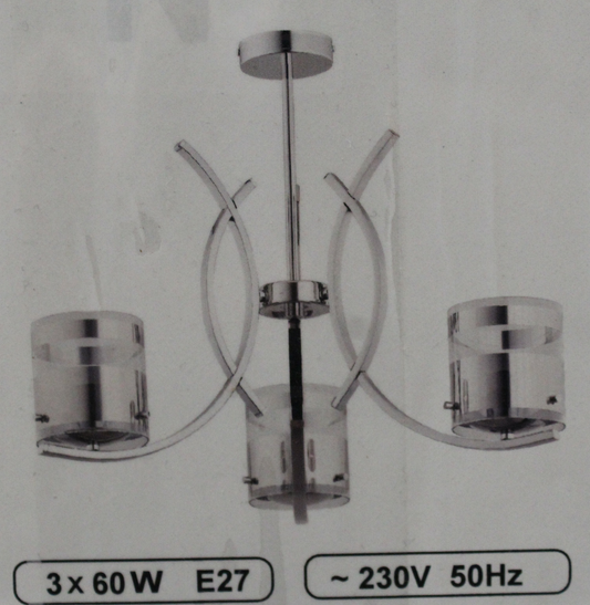 B-Ware Alfa Deckenleuchte Helen Silber 3 Flammig 1082085 Deckenlampe Leuchte Lampe