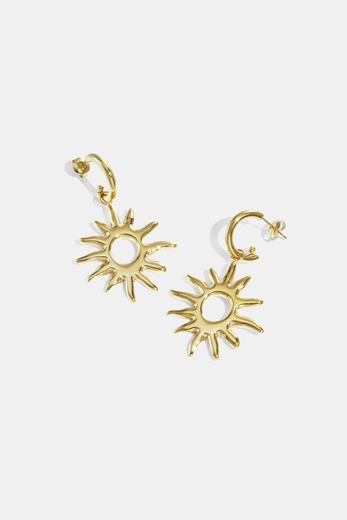 Ohrhänger aus Edelstahl, Modell „Sun Casual Daily Simple“, Damenschmuck