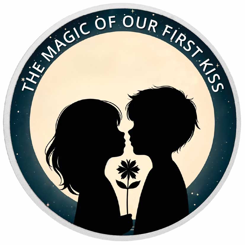 The Magic of First Kiss: Moonlit Moments 1oz Silver Coloured Coin