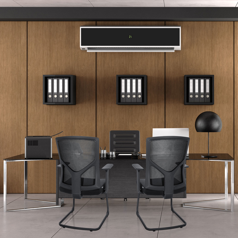 B-Ware Hjh Office Besucherstuhl Konferenzstuhl Stuhl Schwarz Armlehne Breton