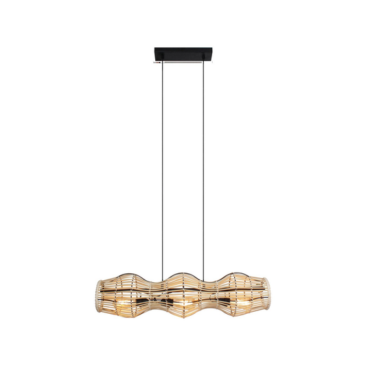 B-lager Eco Light hengilampi Bambus loftlampi LED lampi náttúruleg 3 perur