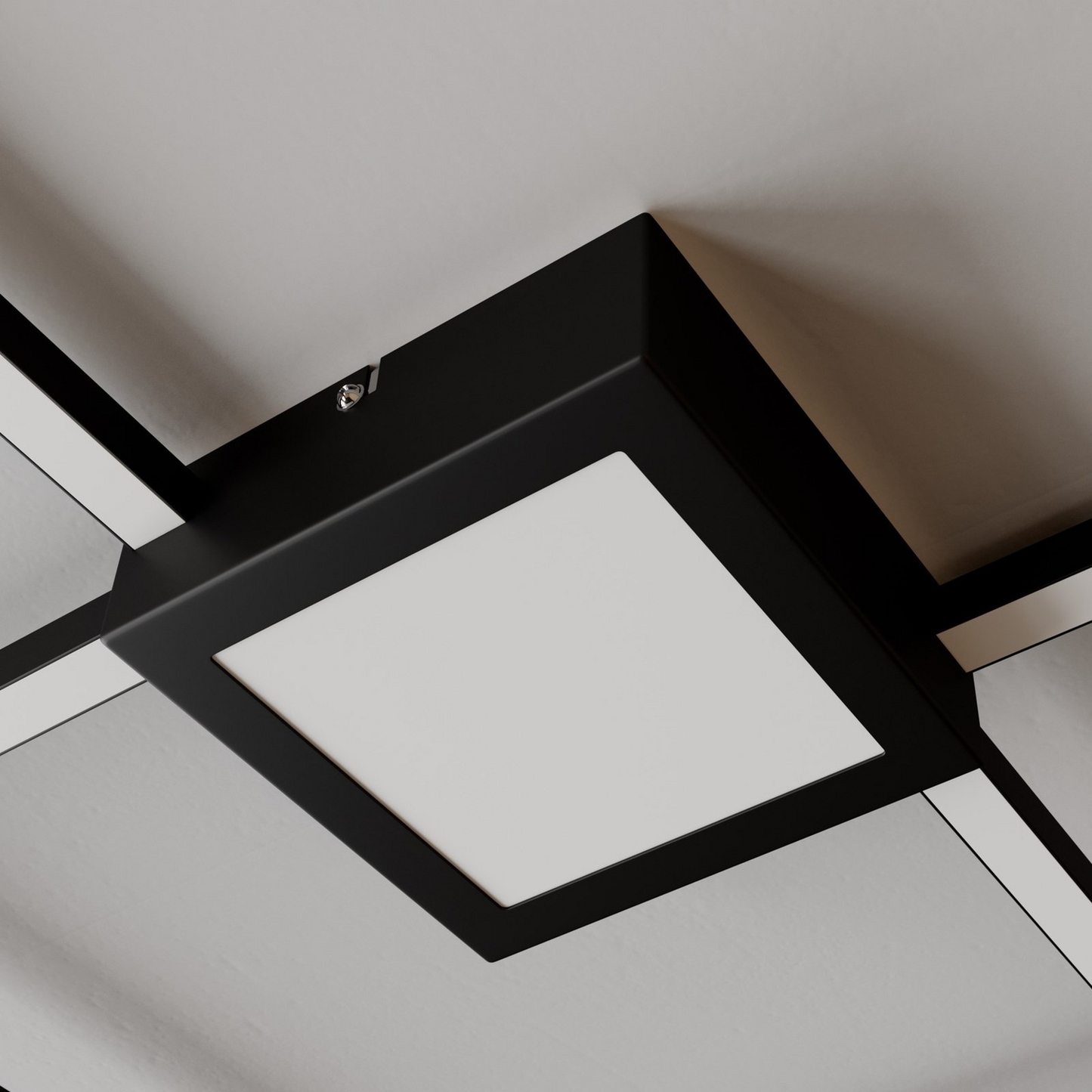 B-grade Lindby Duetto LED ceiling lamp, decorative ceiling light, LED anthracite, 28 W