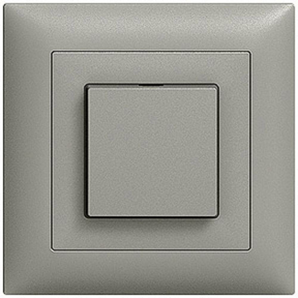 B-lager Edizio By Feller tvíhliða rofi, innfelld rofalína, antrasít