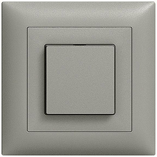 B-lager Edizio By Feller tvíhliða rofi, innfelld rofalína, antrasít