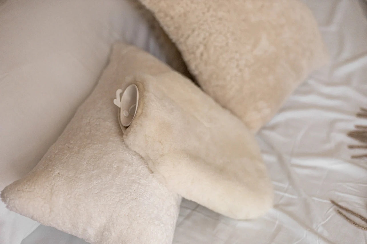 Van Buren - Lambskin Hot Water Bottle - with high-quality lambskin cover