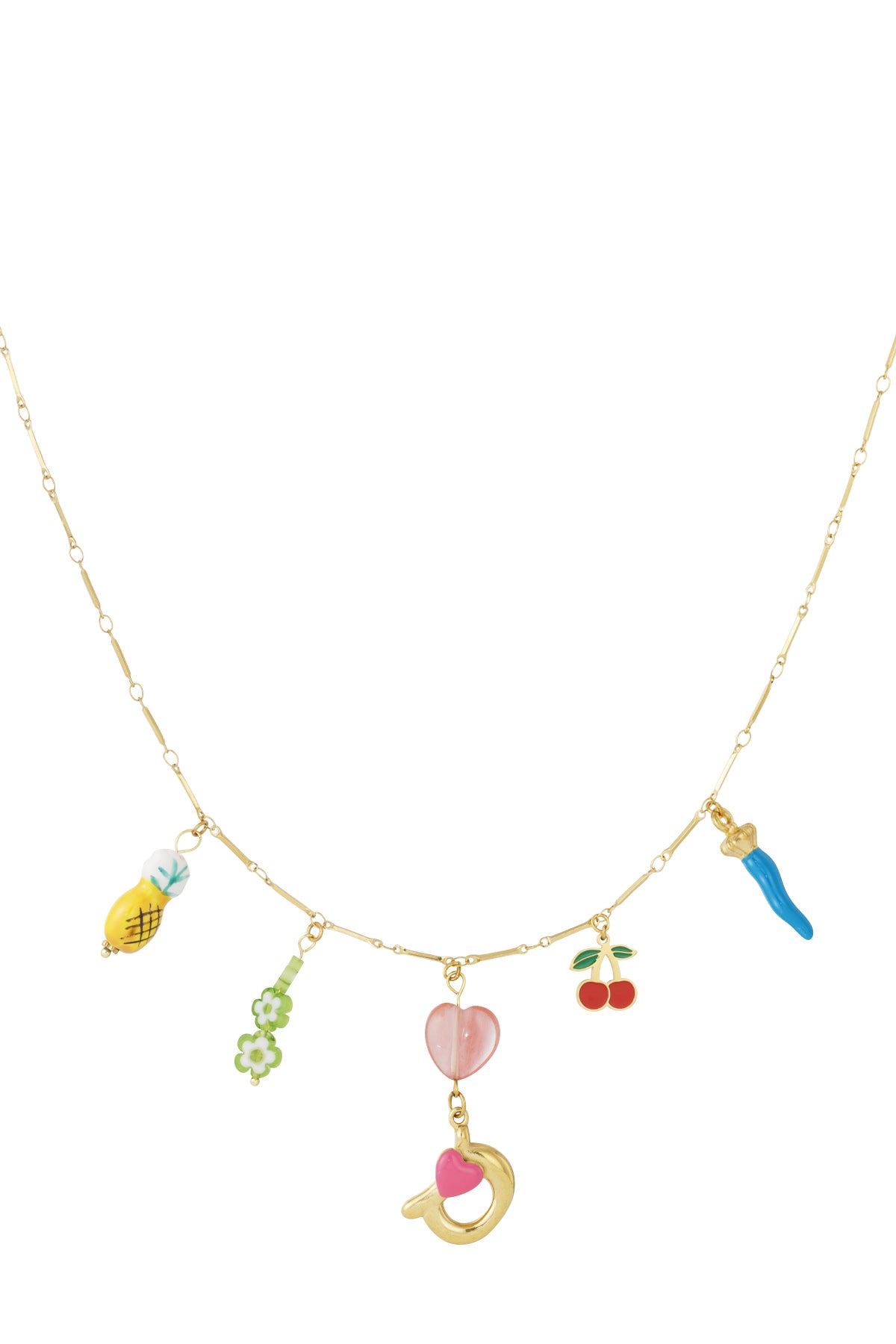 Happy Initials Halskette mit Charms