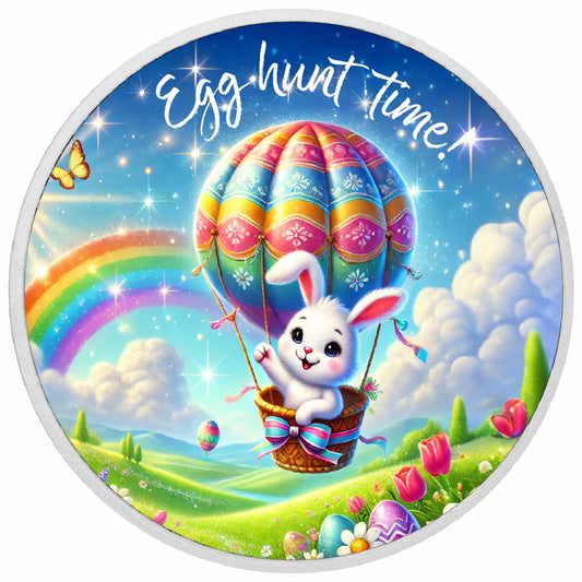 Egg Hunt Time: Bunny's Balloon Adventure 1oz Silver Coin