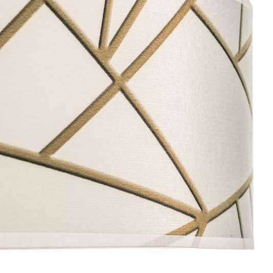 B-flokks Zulu loftljós, lampi, hengiljós, hvítt/gull, kringlótt