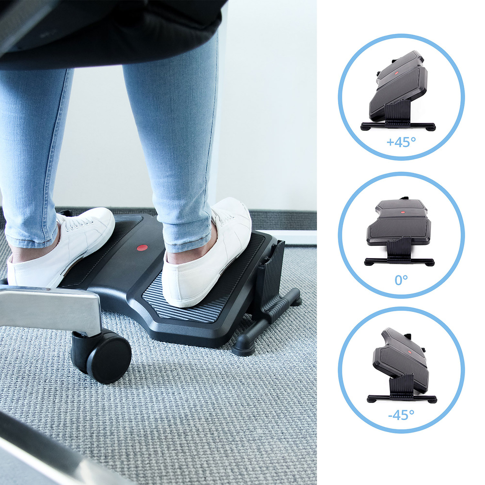 B-stock Hjh Office footrest/foot support Podi II, height-adjustable, plastic, black