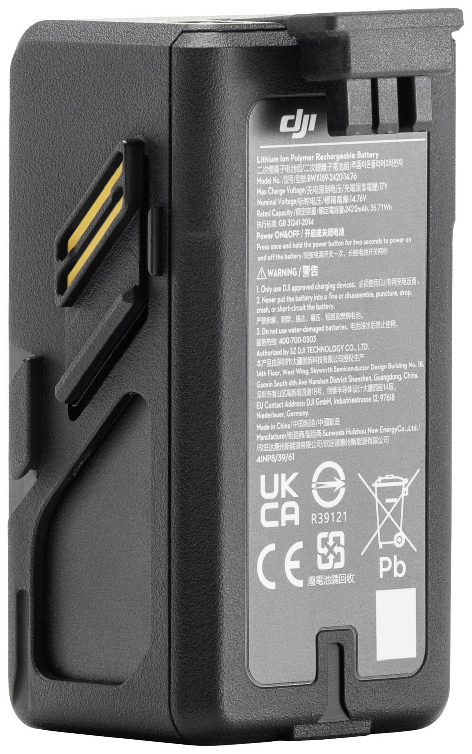 Rafhlaða af gerðinni DJI fjölþyrlu fyrir DJI Avata Fly Smart Combo og aukarafhlaða frá DJI Avata Pro-View.