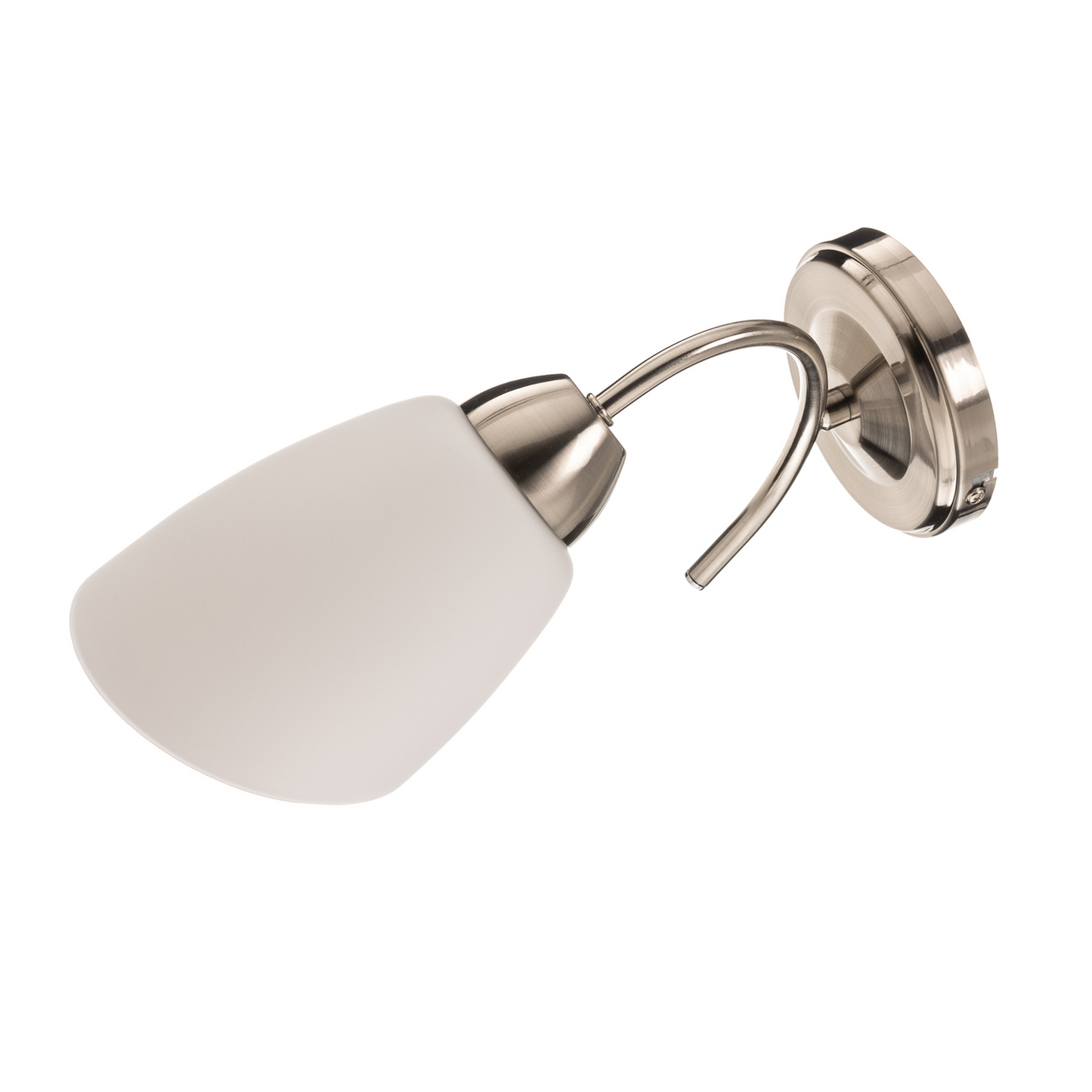 B-flokks Euluna Varietta veggljós með glerskjá, nikkeláferð, skrautlegt veggljós, lampi 