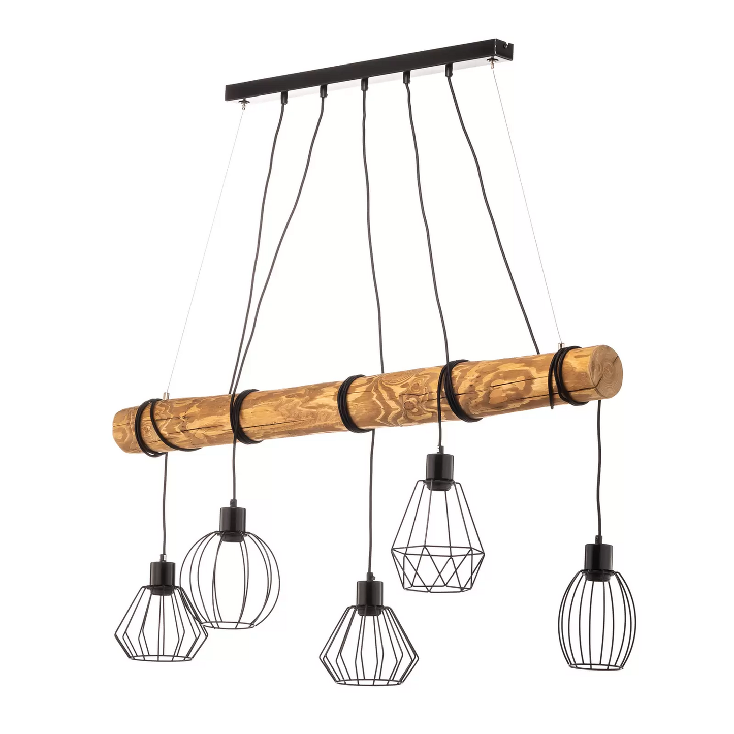 B-lager Envostar Ýmsar hengiljósar, 5 perur, náttúruleg fura