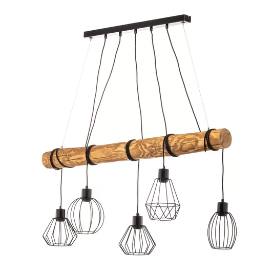 B-lager Envostar Ýmsar hengiljósar, 5 perur, náttúruleg fura