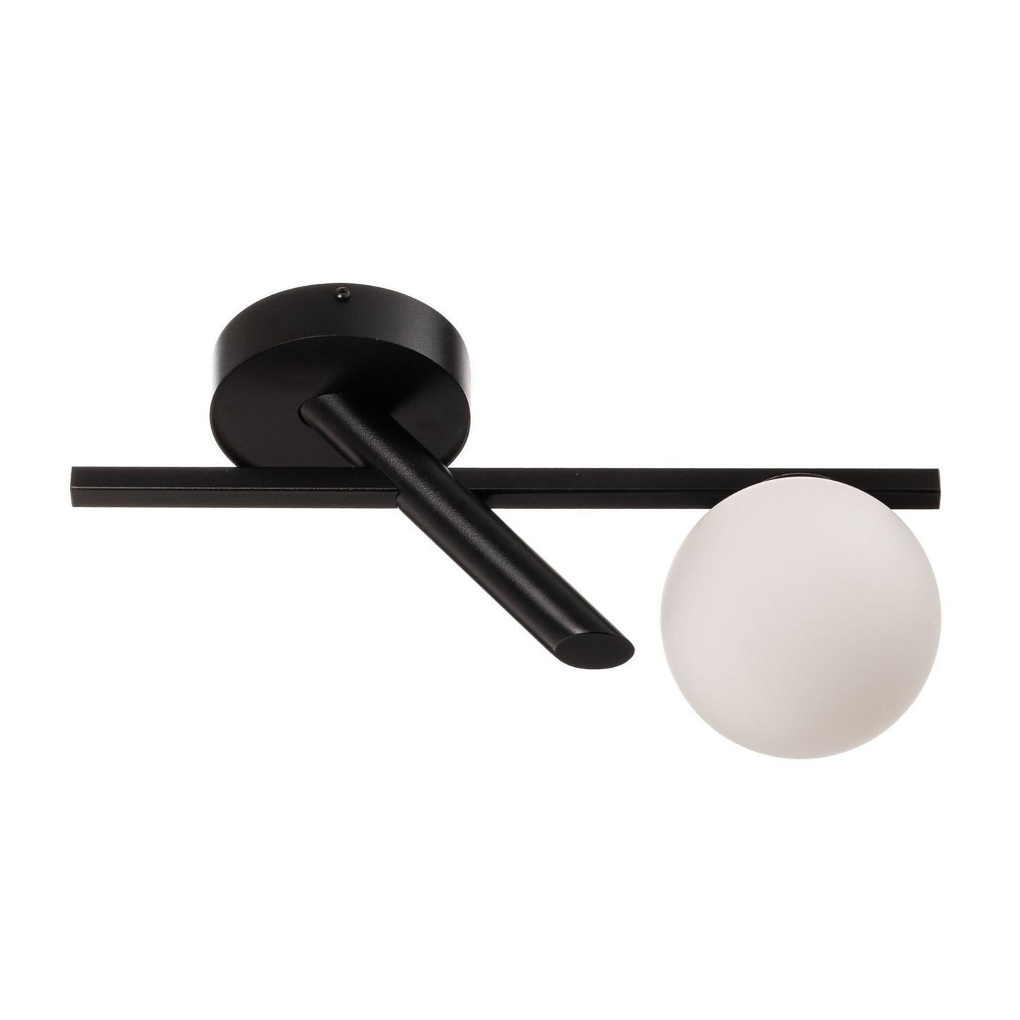 Loftljós í B-flokki, Baleo, svart ópal, loftlampi með einni peru, ljósspottur Li132