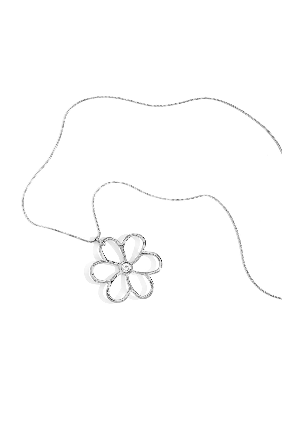 Edelstahl Lange Halsketten Blume Casual Täglich Einfache Serie frauen schmuck