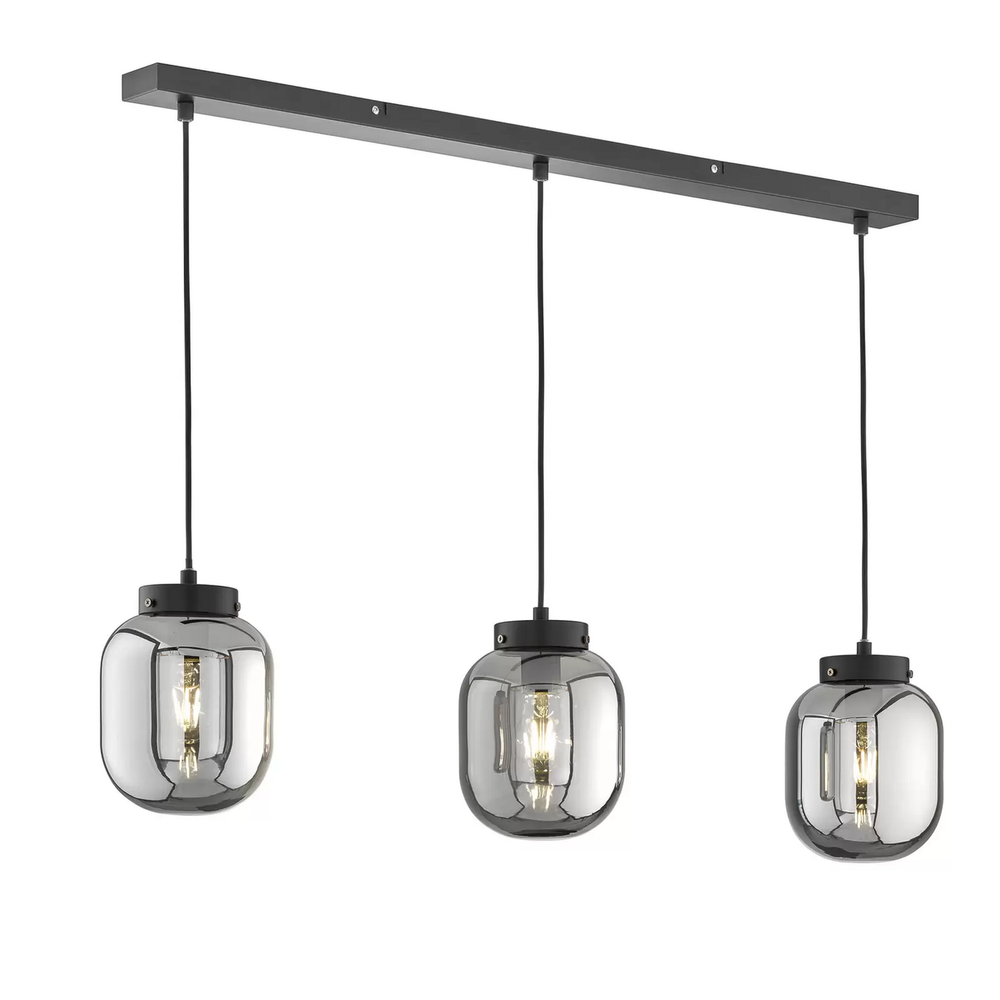 B-flokks Fischer &amp; Honsel Regi hengilampi, þriggja ljósa hengilampi, lampi, ljós E27