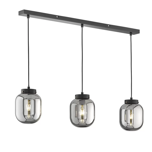 B-flokks Fischer &amp; Honsel Regi hengilampi, þriggja ljósa hengilampi, lampi, ljós E27