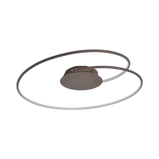 B-grade Lindby LED ceiling lamp, Joline, rust brown, 74 cm