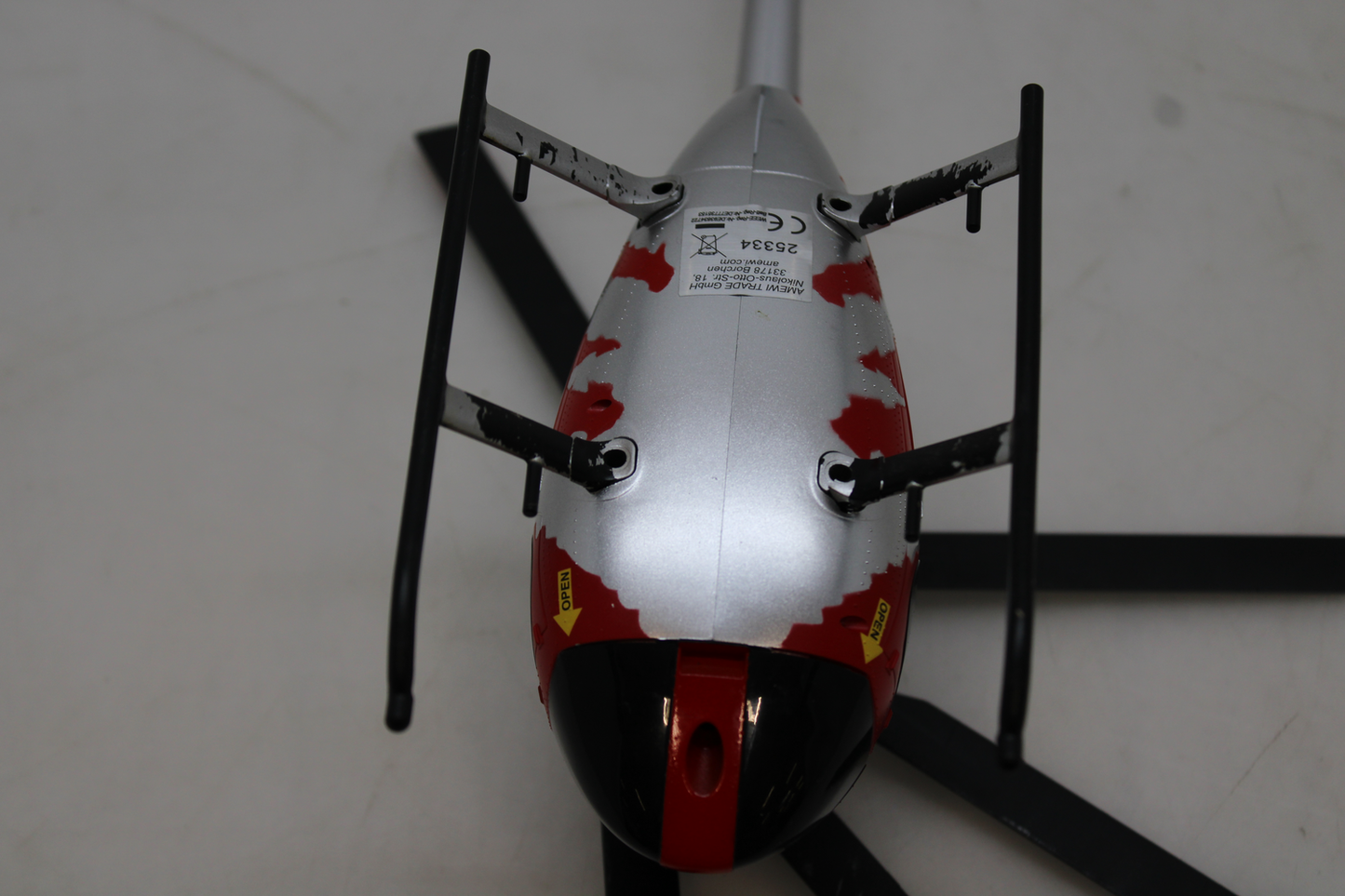 B-flokks Amewi AFX MD500E borgaraleg fjarstýrð þyrlulíkansett GALLT