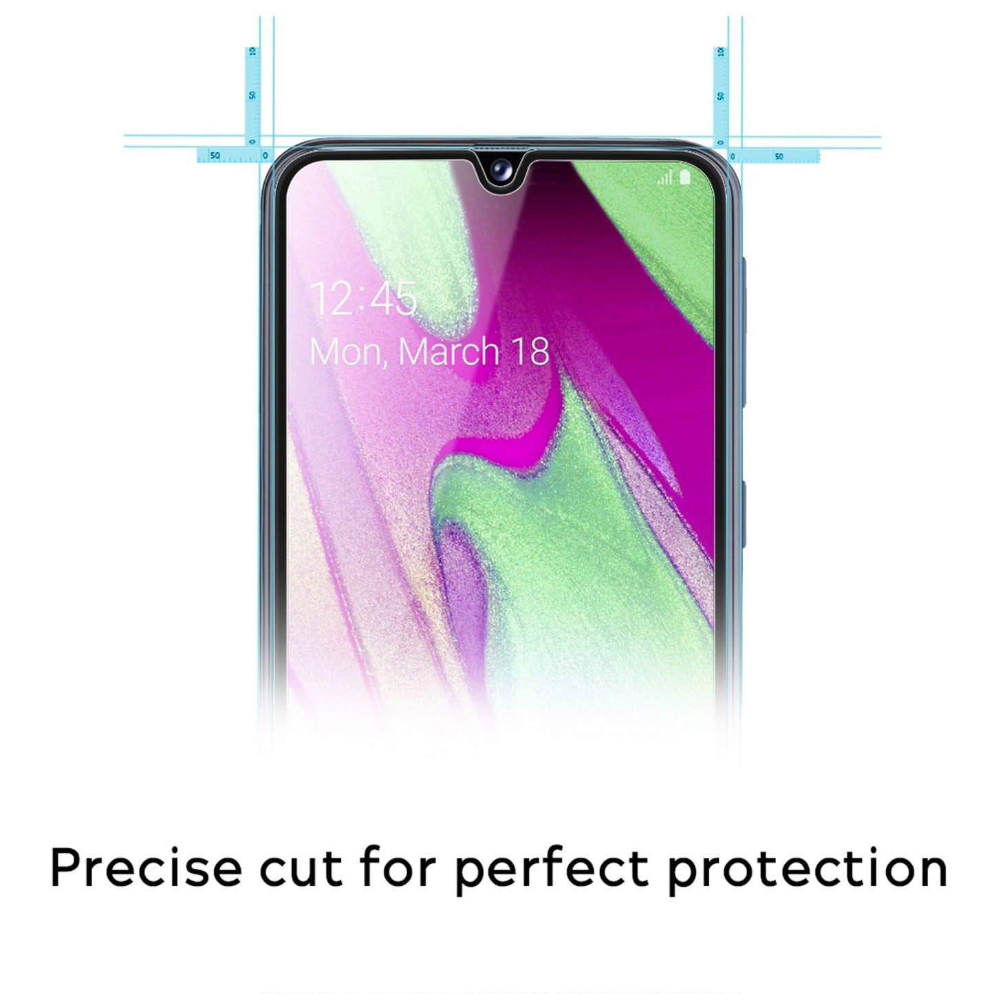 NALIA 2x Protective Glass for Samsung Galaxy A40, 9H Full Cover Display Tempered Film