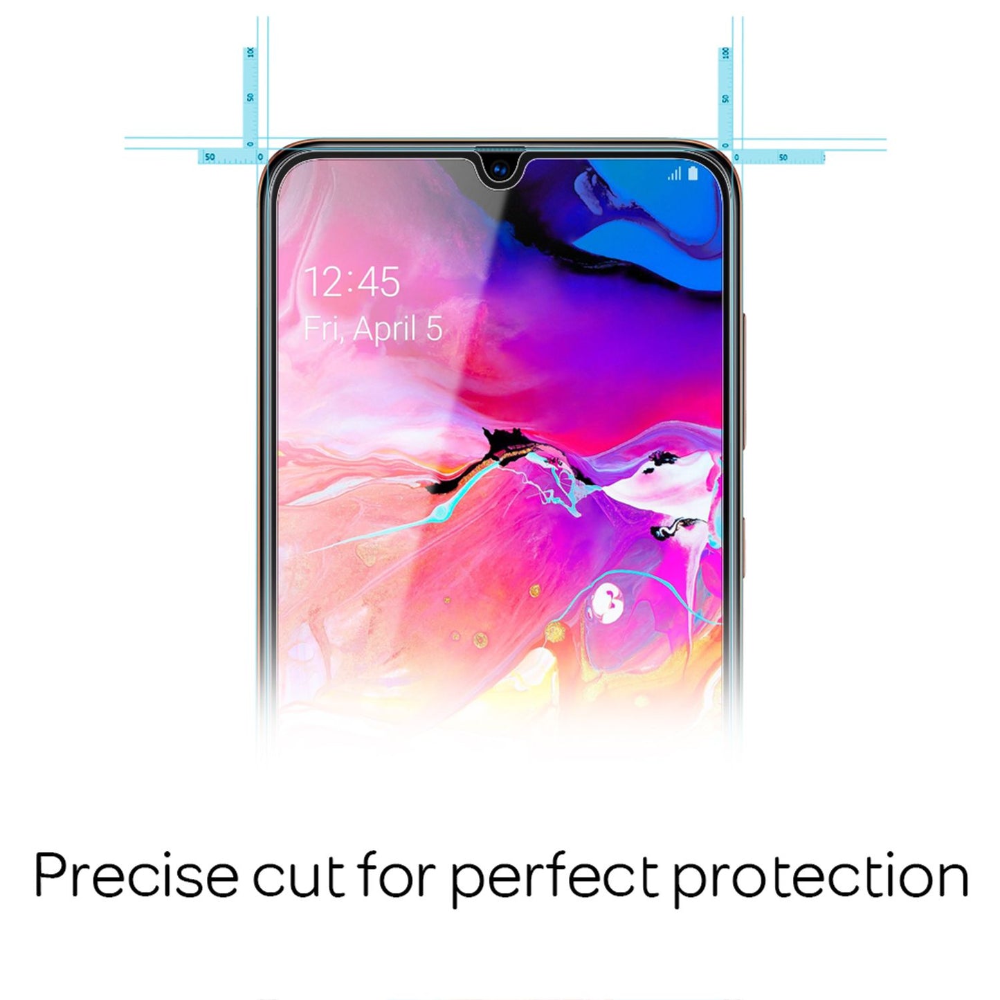 NALIA 2x Schutz Glas für Samsung Galaxy A70, 9H Full Cover Display Panzer Folie