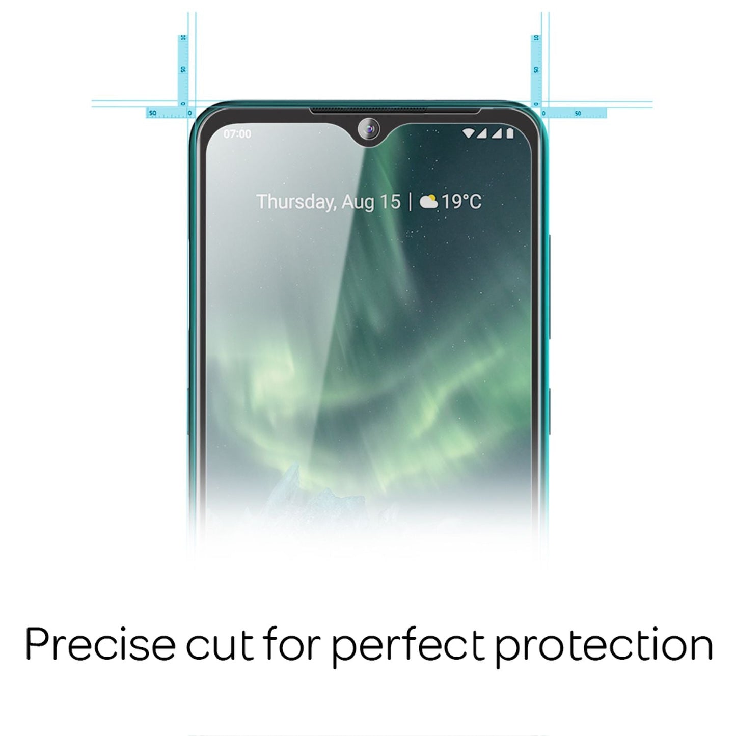NALIA (2-Pack) Tempered Glass Screen Protector for Nokia 7.2, 9H Hardness Cover Screen Display Protection