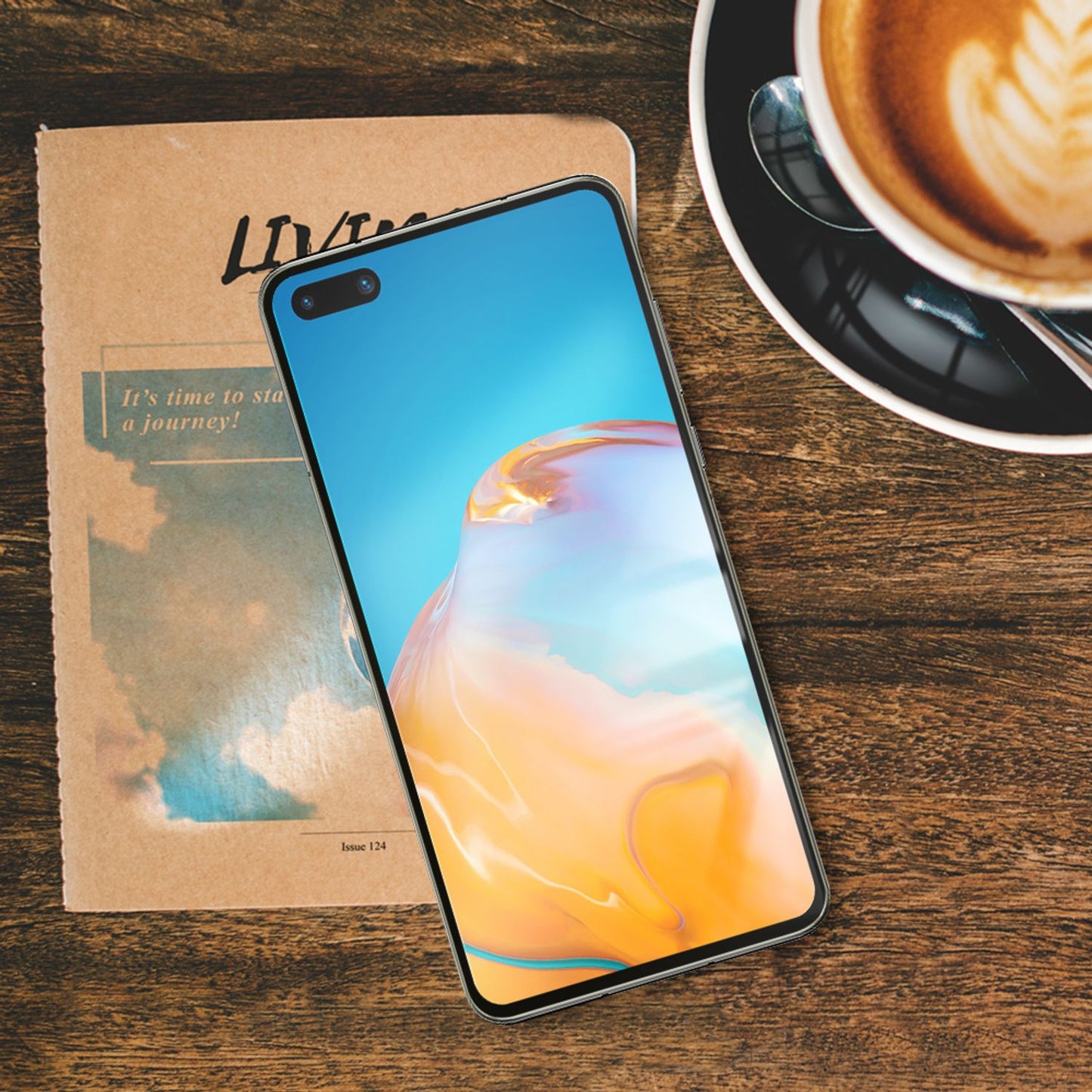 NALIA 2x hlífðargler fyrir Huawei P40, 9H fullþekjandi skjáfilma fyrir farsíma, LCD filma