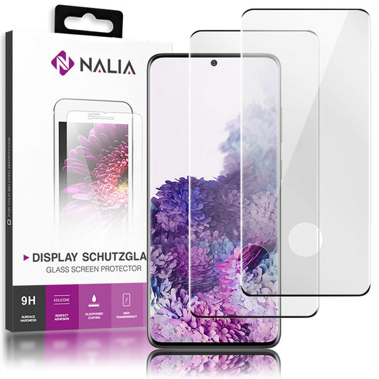 NALIA Protective Glass for Samsung Galaxy S20, 9H Full Cover Film Mobile Phone Display Film