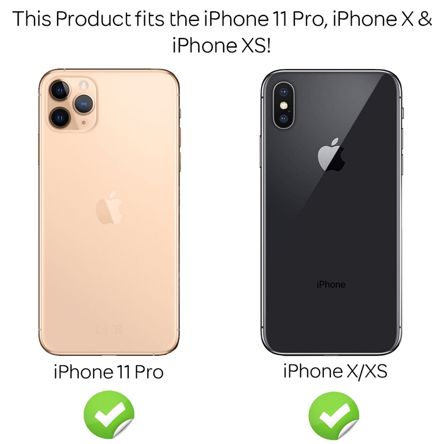 NALIA (2x) Skjávörn og áklæði - Sett fyrir iPhone 11 Pro / X / Xs, Símavörn