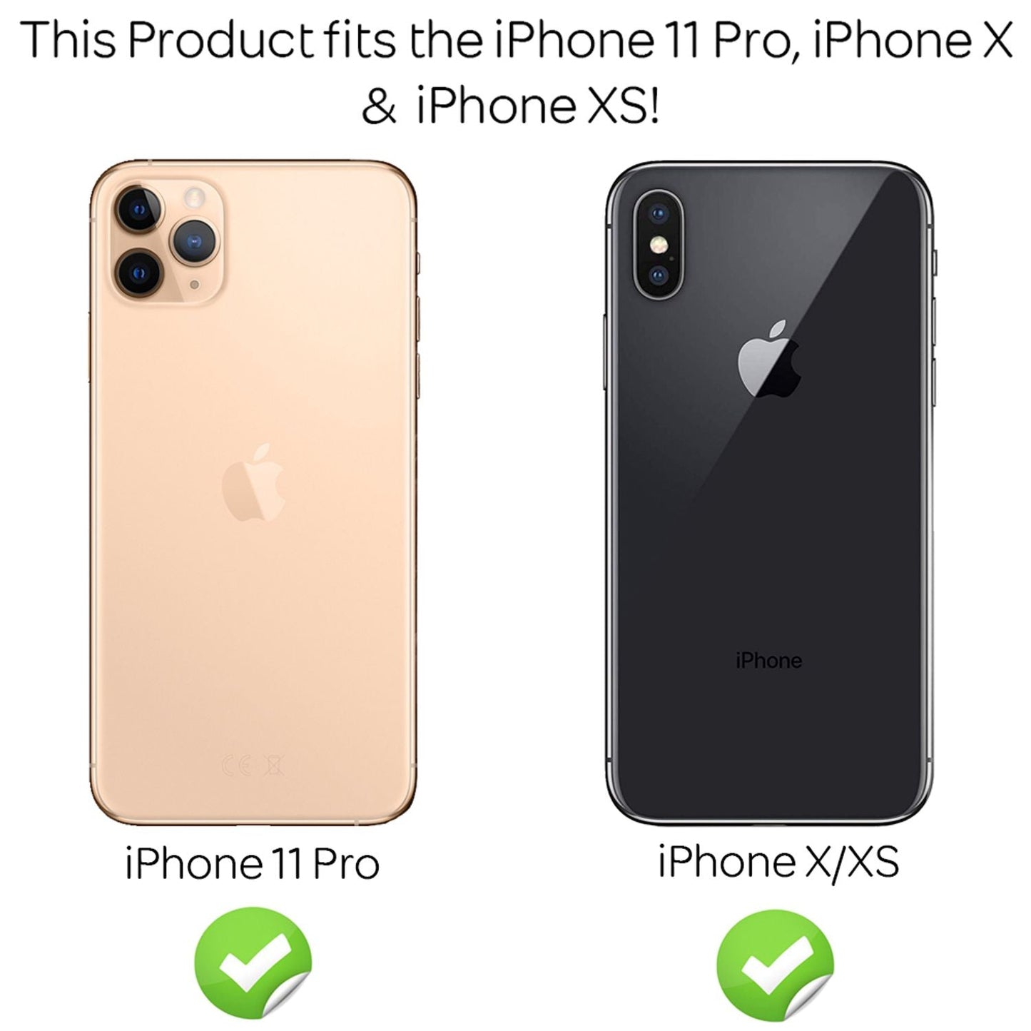 NALIA (2x) hlífðargler og festiefni fyrir iPhone 11 Pro / X / Xs, 9H hert gler