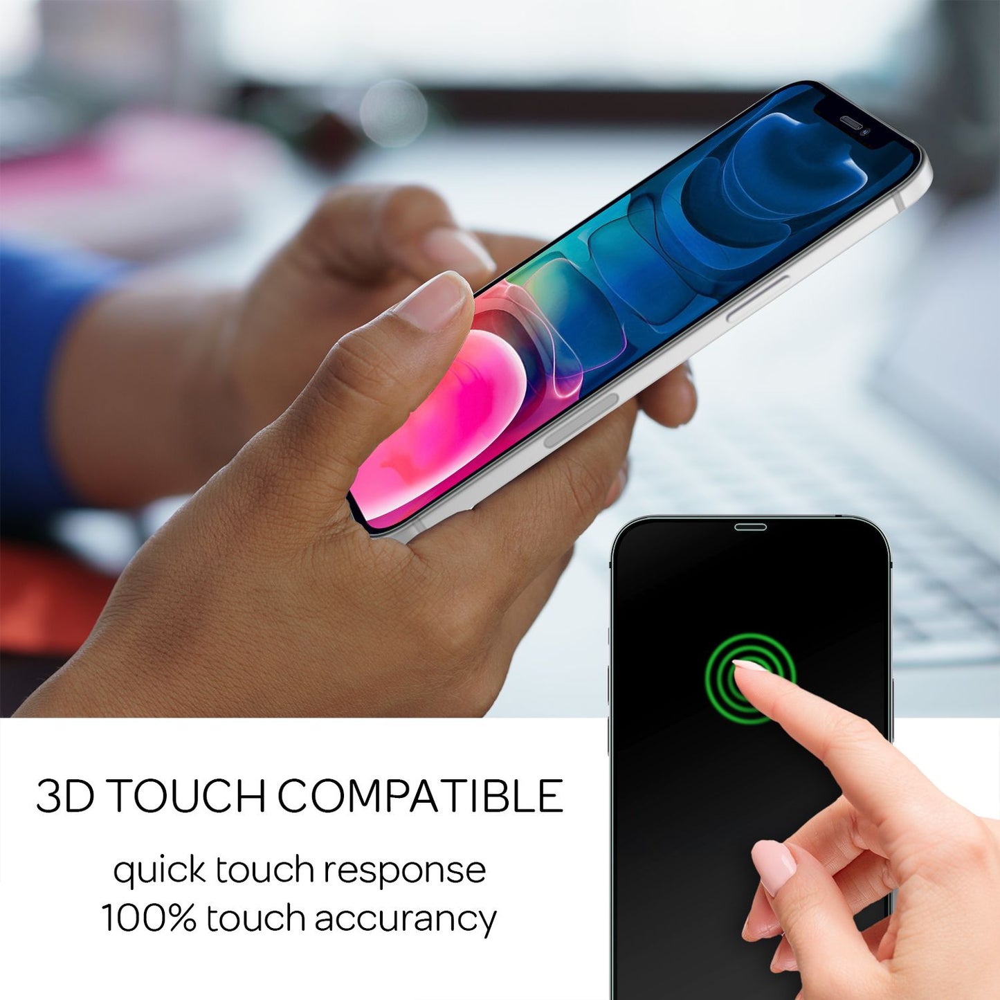 NALIA 4x Schutzglas & Schablone - Set für iPhone 13 Mini, Displayschutz Glas