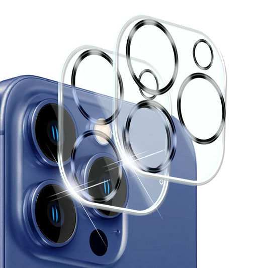 NALIA 2x myndavélarhlíf fyrir iPhone 16 Pro, gegnsætt linsuhlíf fyrir aftari myndavél, gegnsætt myndavélarhlíf, myndavélargler