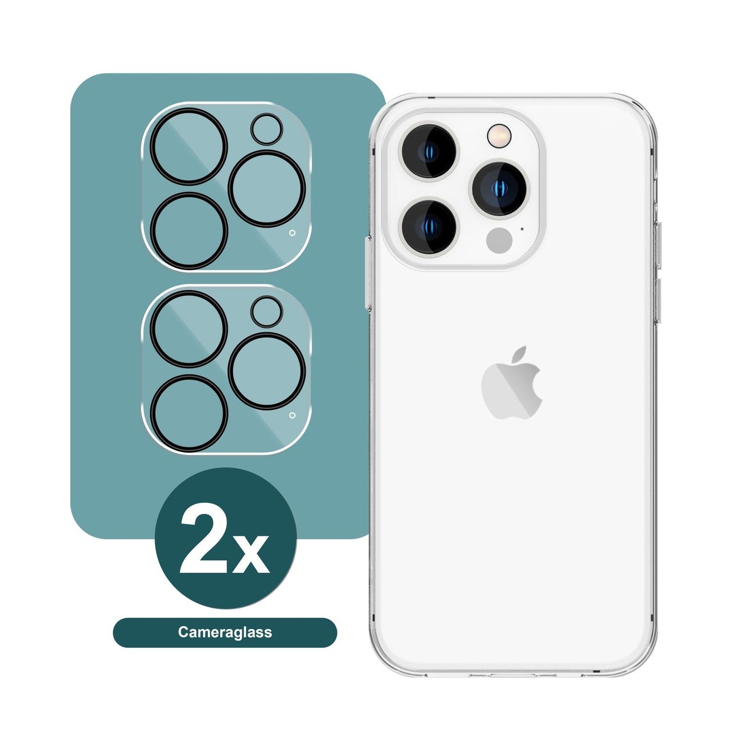 NALIA 2x myndavélarhlíf fyrir iPhone 16 Pro, gegnsætt linsuhlíf fyrir aftari myndavél, gegnsætt myndavélarhlíf, myndavélargler